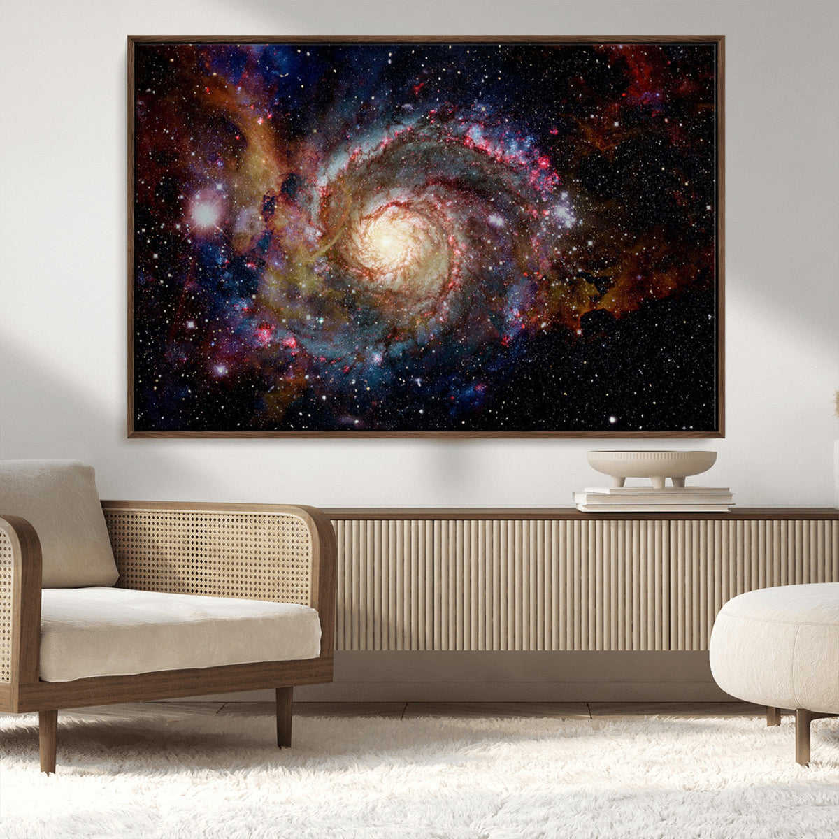 Nebula and Galaxies in Space Wall Art Canvas Print, Spiral