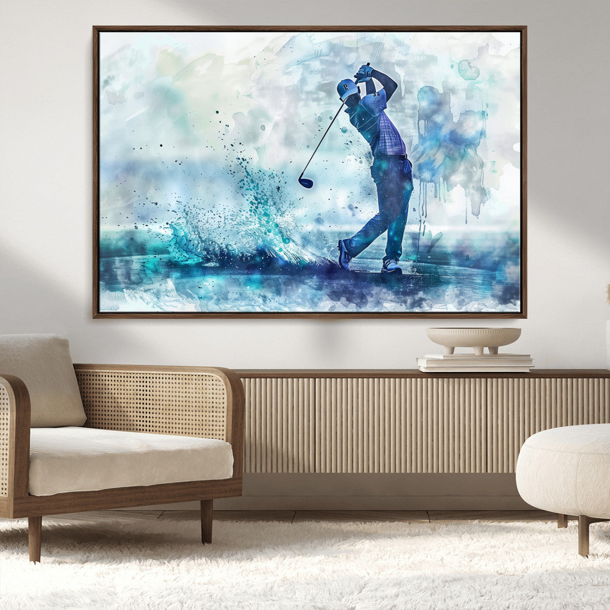 Golf Swing Wall Art Canvas Print - Sports-Inspired