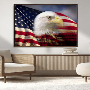 American Flag Eagle Symbol Wall Art, American Flag Eagle