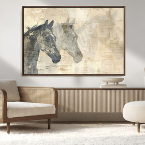 Abstract Horse Canvas Print | Modern Farmhouse Wall Art |