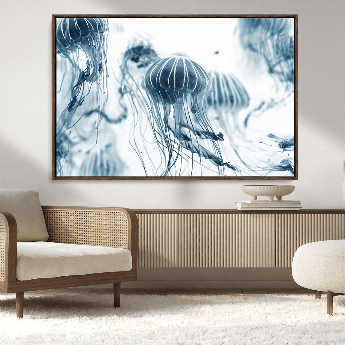 Abstract Jellyfish Canvas Print Wall Art