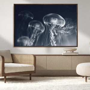Jellyfish Wall Art Canvas Print, Modern Abstract Jellyfish