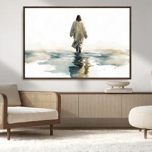 Abstract Jesus Wall Art Canvas Print, Christian Wall Art,