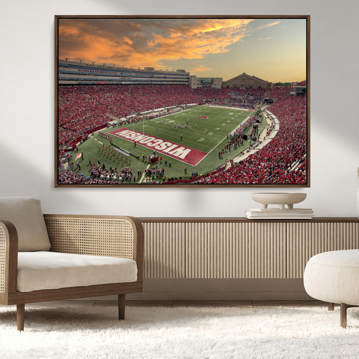 Camp Randall Stadium Wisconsin Badgers Large Wall Art Canvas