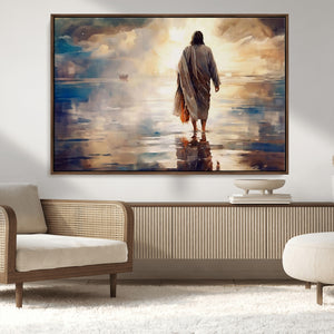Jesus Walking on Water Wall Art | Ready to Hang Spiritual