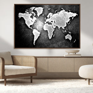 World Map Wall Art Canvas Print – Framed Wall Art for