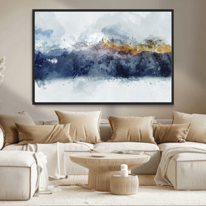 Abstract Mountain Range Art Canvas Print | 3 Panel