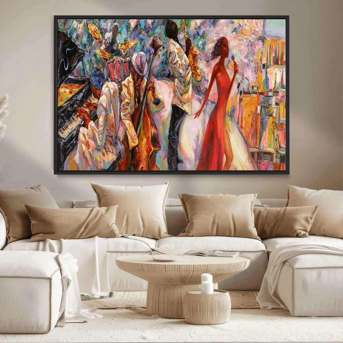Abstract Afro American Jazz Canvas Wall Art | Music-Inspired