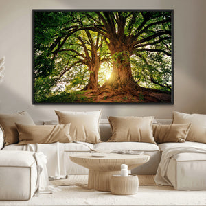 Majestic Ancient Tree Wall Art, NatureCanvas Print, Woodland