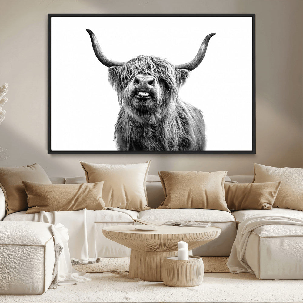 Fanny Scottish Highland Cow Cattle Art Print Farmhouse Wall