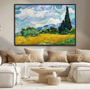 Wheatfield With Cypresses By Van Gogh Painting Wall Art