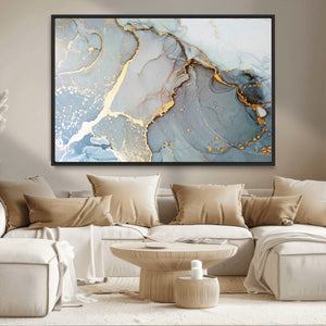 Large Abstract Marble Wall Art Canvas Print for Living Room