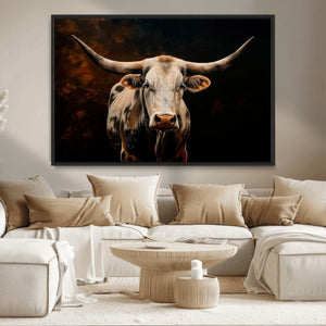 Texas Longhorn Wall Art | 3-Panel Large Texas Longhorn