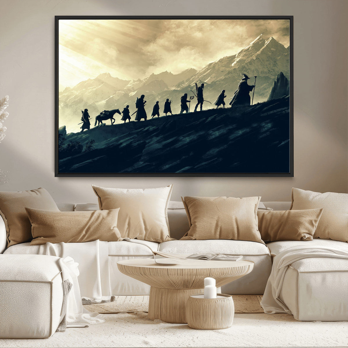 Fellowship Journey Wall Art – Fantasy Adventure Canvas Print