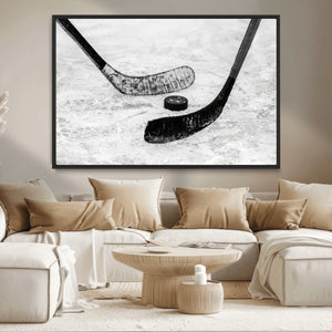 Winter Ice Hockey Sport Canvas Wall Art Print - Hockey Wall