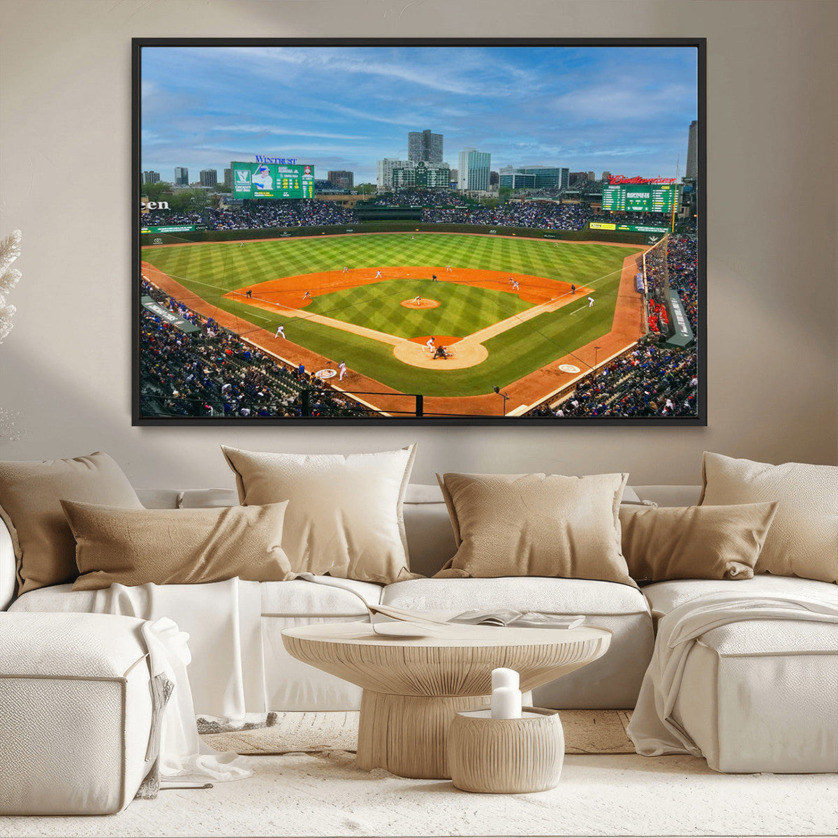 Wrigley Field Chicago Cubs Panoramic Canvas Print –