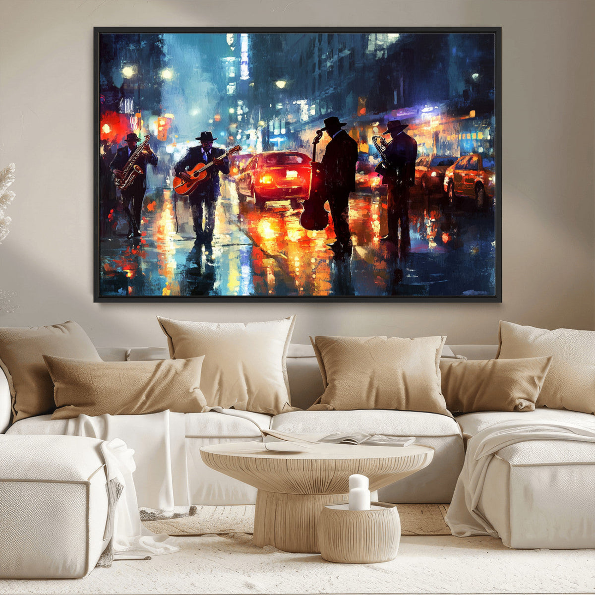 African American Jazz Canvas Wall Art Print – Abstract Music