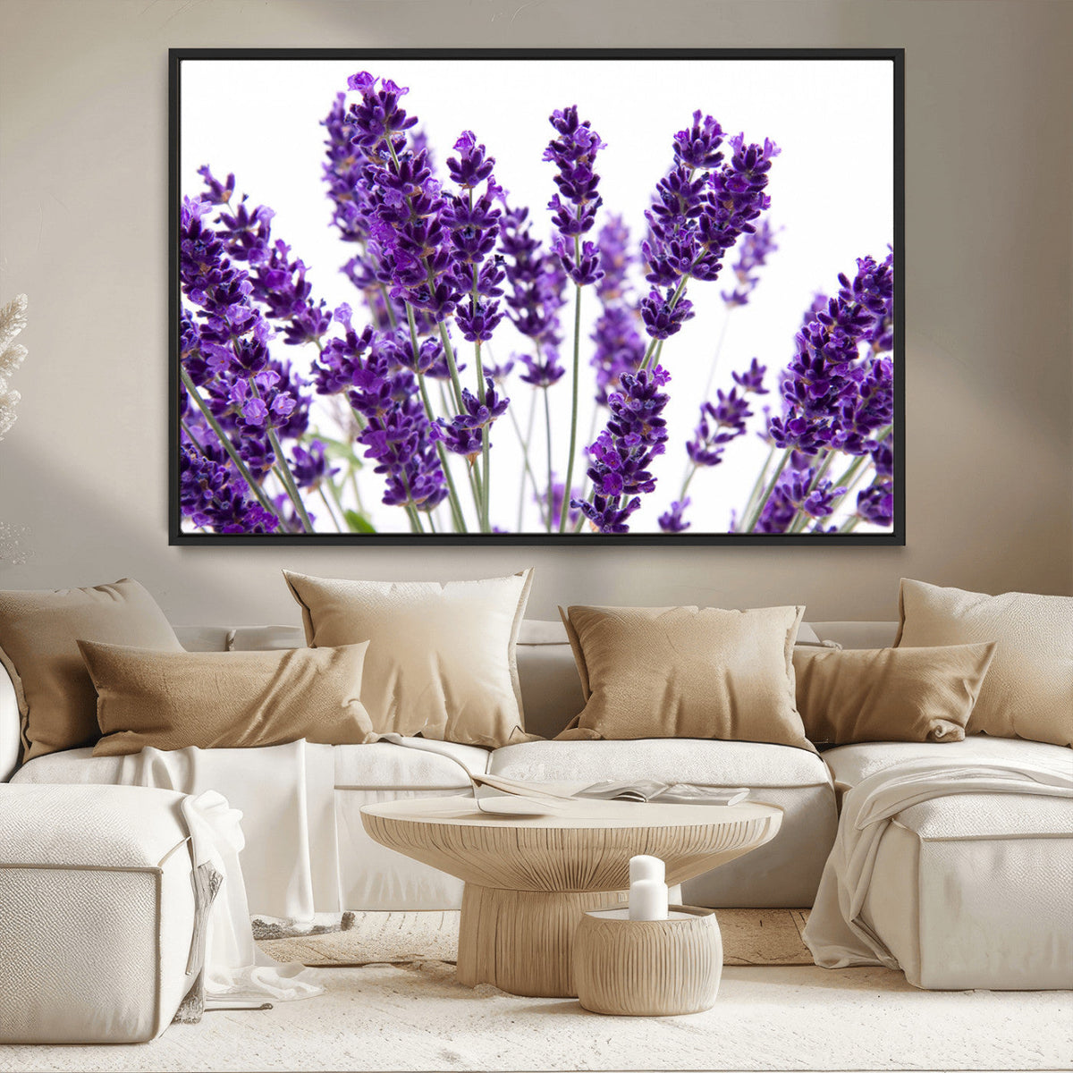 Lavender Flower Wall Art Canvas Print