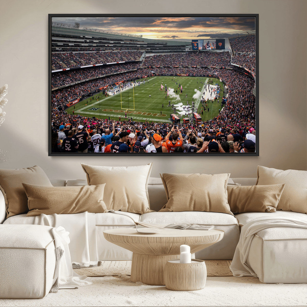 Chicago Bears Soldiers Field Wall Art Canvas Print – Framed