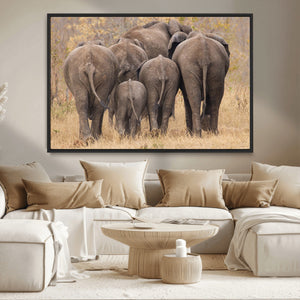 Wild Elephant Wall Art Canvas Print