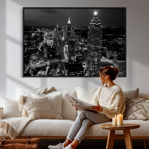 Atlanta Skyline Wall Art Canvas Print, Atlanta Downtown