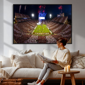 Oklahoma Memorial Stadium Wall Art Canvas Print – Oklahoma