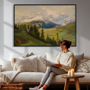 Konrad Petrides View from Mount Helm Canvas — Austrian