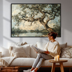 Old Oak Tree Canvas Wall Art, Turner Inspired Romantic