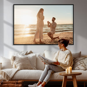 Custom Photo Framed Canvas Wall Art, Personalized Picture Print
