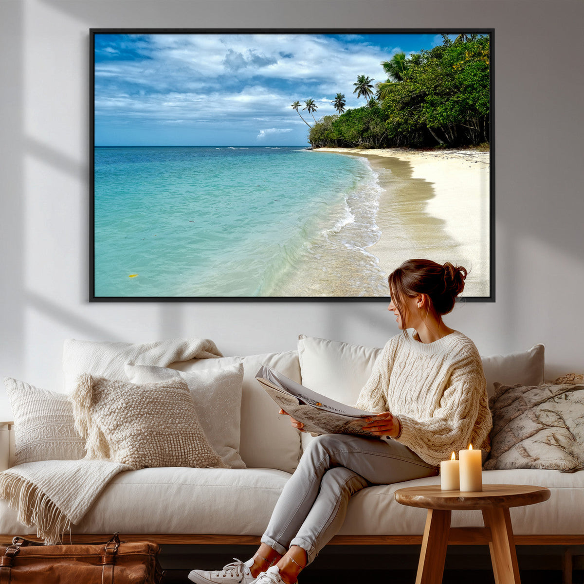 Puerto Rico Beach Paradise Wall Art – Tropical Coastal Print