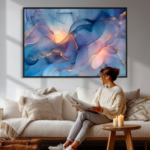 Colorful Abstract Canvas Wall Art Print, Vibrant Popup Color Art Print