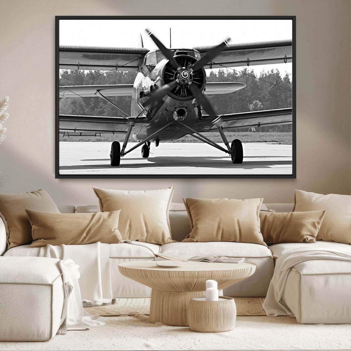 Wall Art Old War Plane Canvas Print