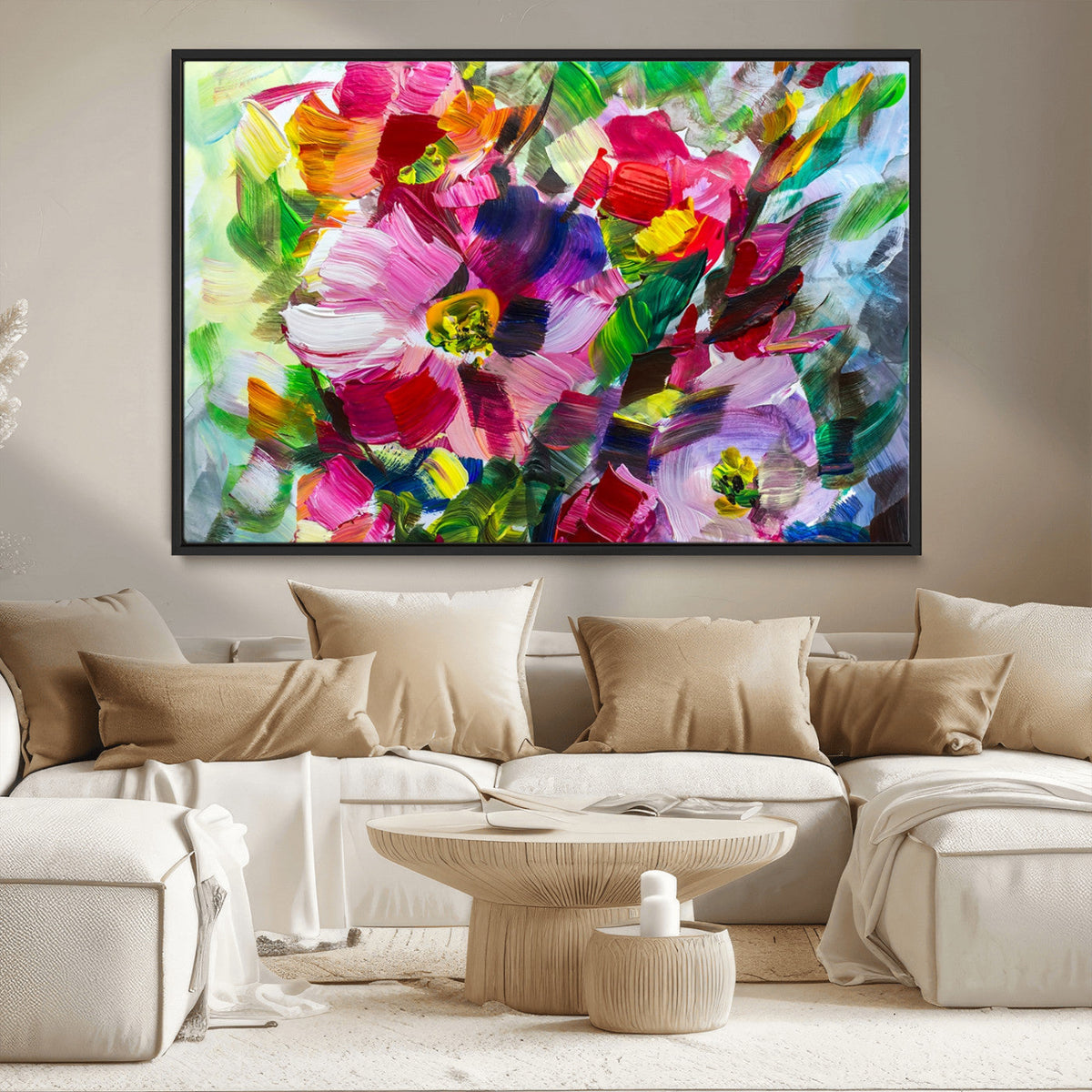 Oil Flower Abstract Canvas Print