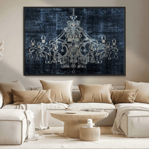Dark Chandelier Wall Art Canvas Print