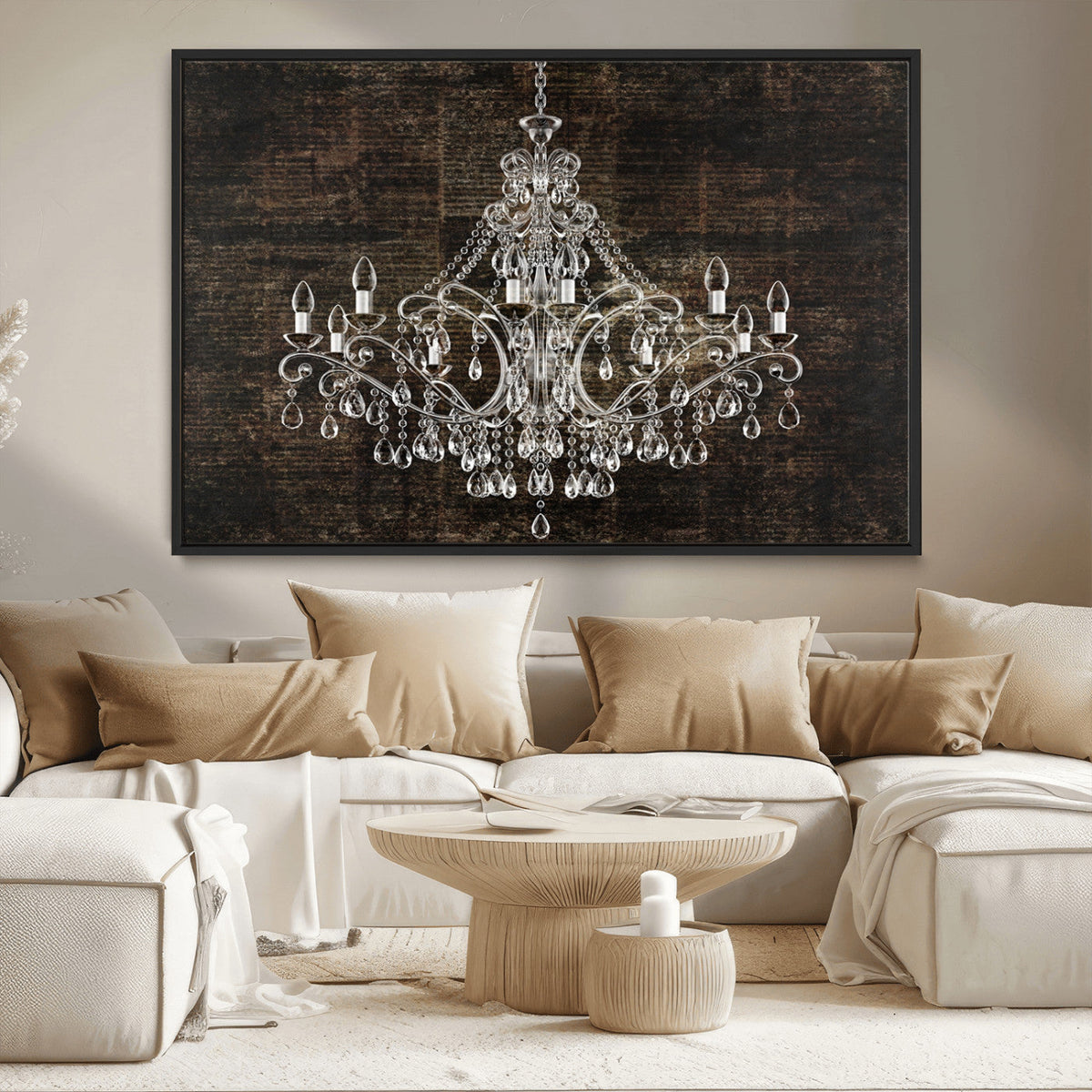 Rustic Chandelier Canvas Print