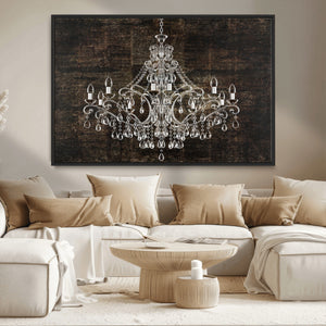 Rustic Chandelier Canvas Print