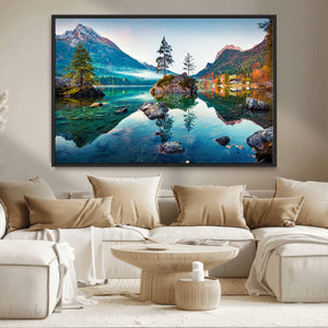 Crystal Clear Lake Wall Art | Mountains Wall Art Canvas | 3