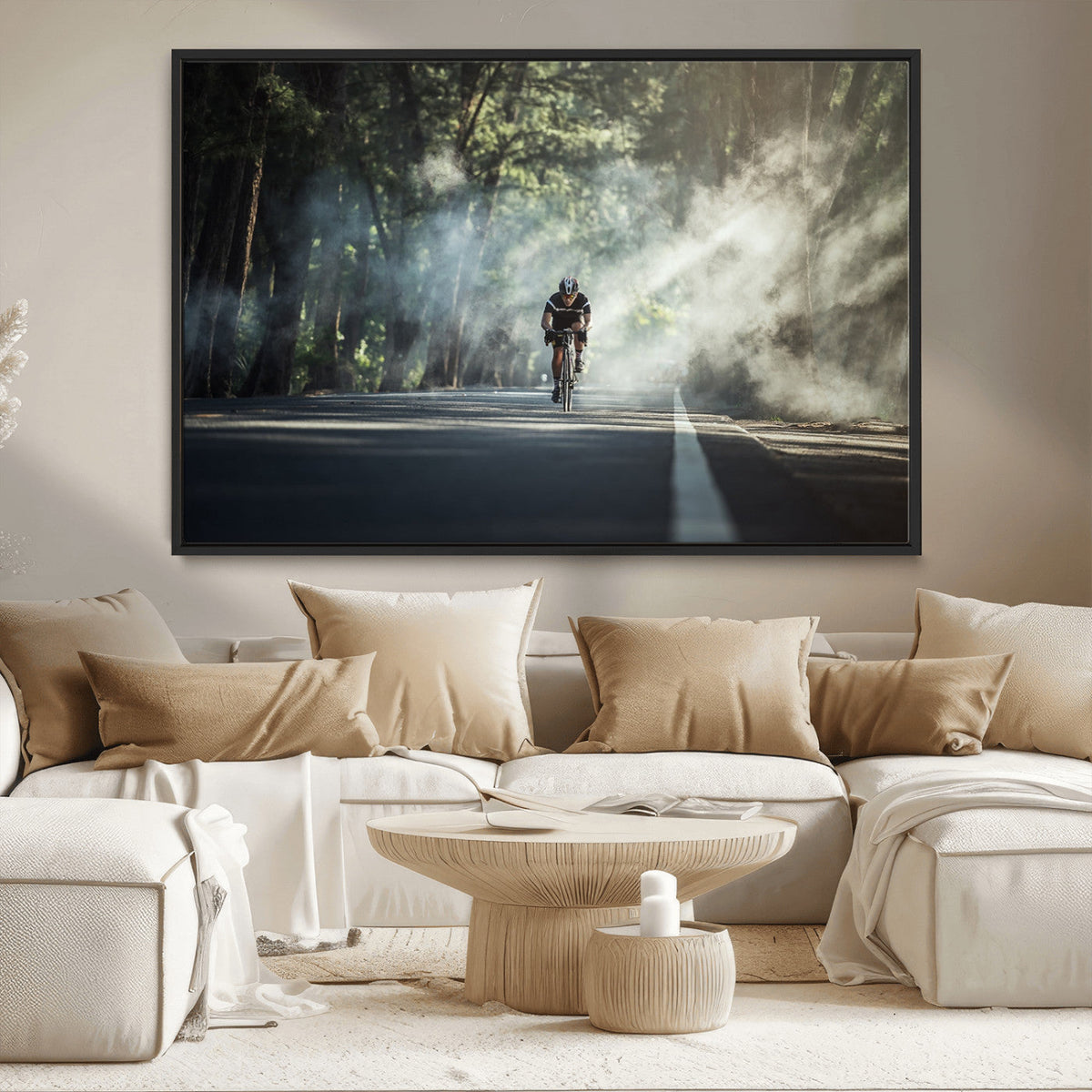 Cycling Road Bike in the Morning, Cycling Road Bike Canvas