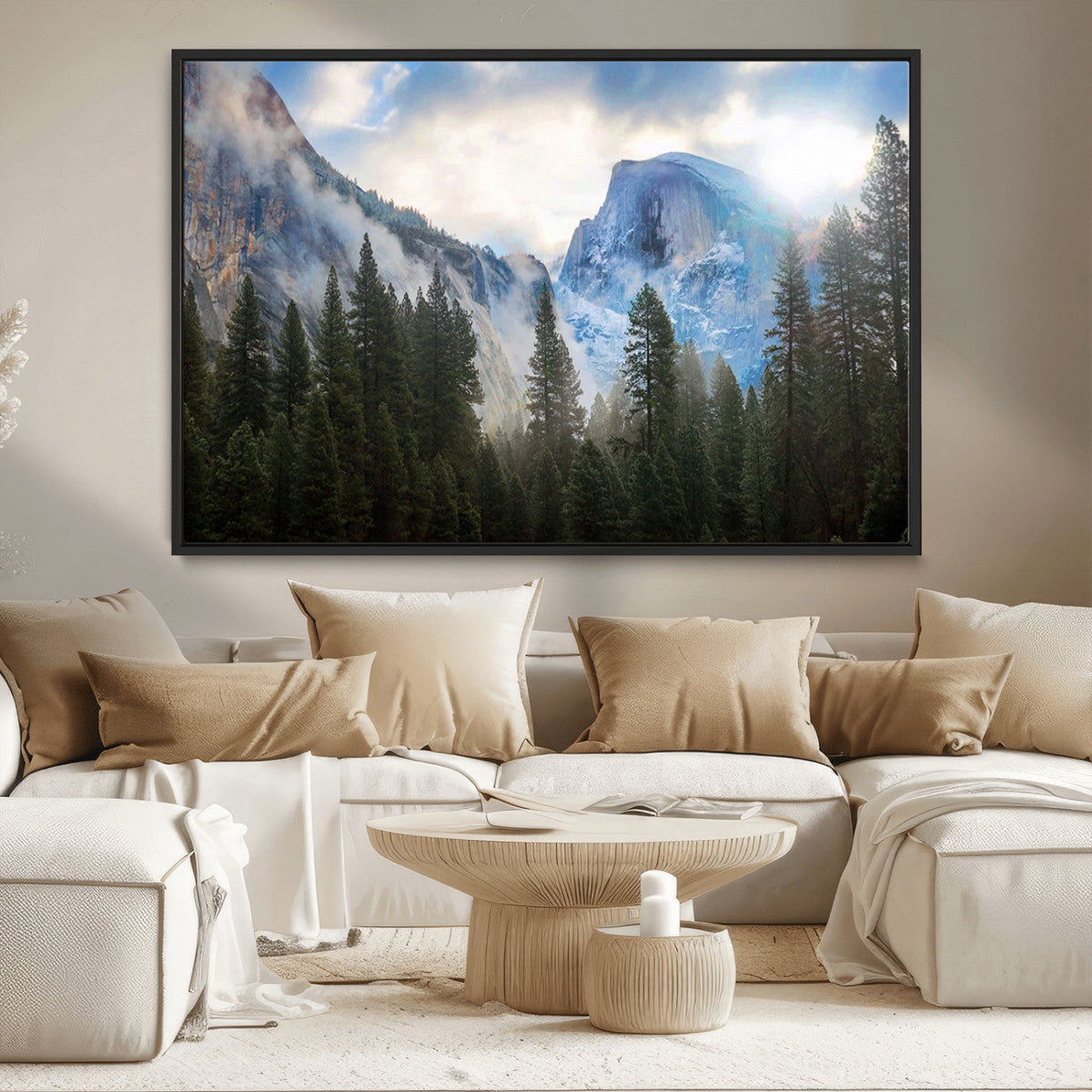 Half Dome Yosemite Calinia Wall Art Canvas Print El Capitan
