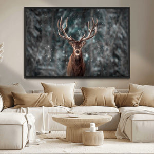 Wall Art Deer Art Animal Canvas, Framed Wall Art Deer Canvas