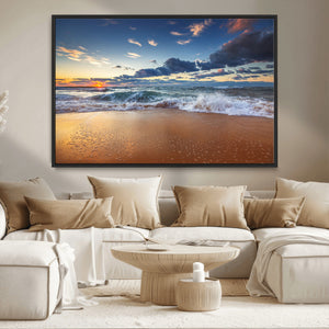 Beach Canvas Wall Art - Coastal Seascape Print for Living