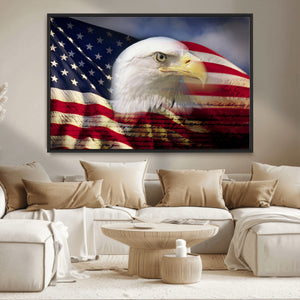 American Flag Eagle Symbol Wall Art, American Flag Eagle