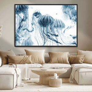Abstract Jellyfish Canvas Print Wall Art
