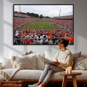 Virginia Cavaliers Football Team Print - Charlottesville Scott Stadium Print Wall Art Canvas