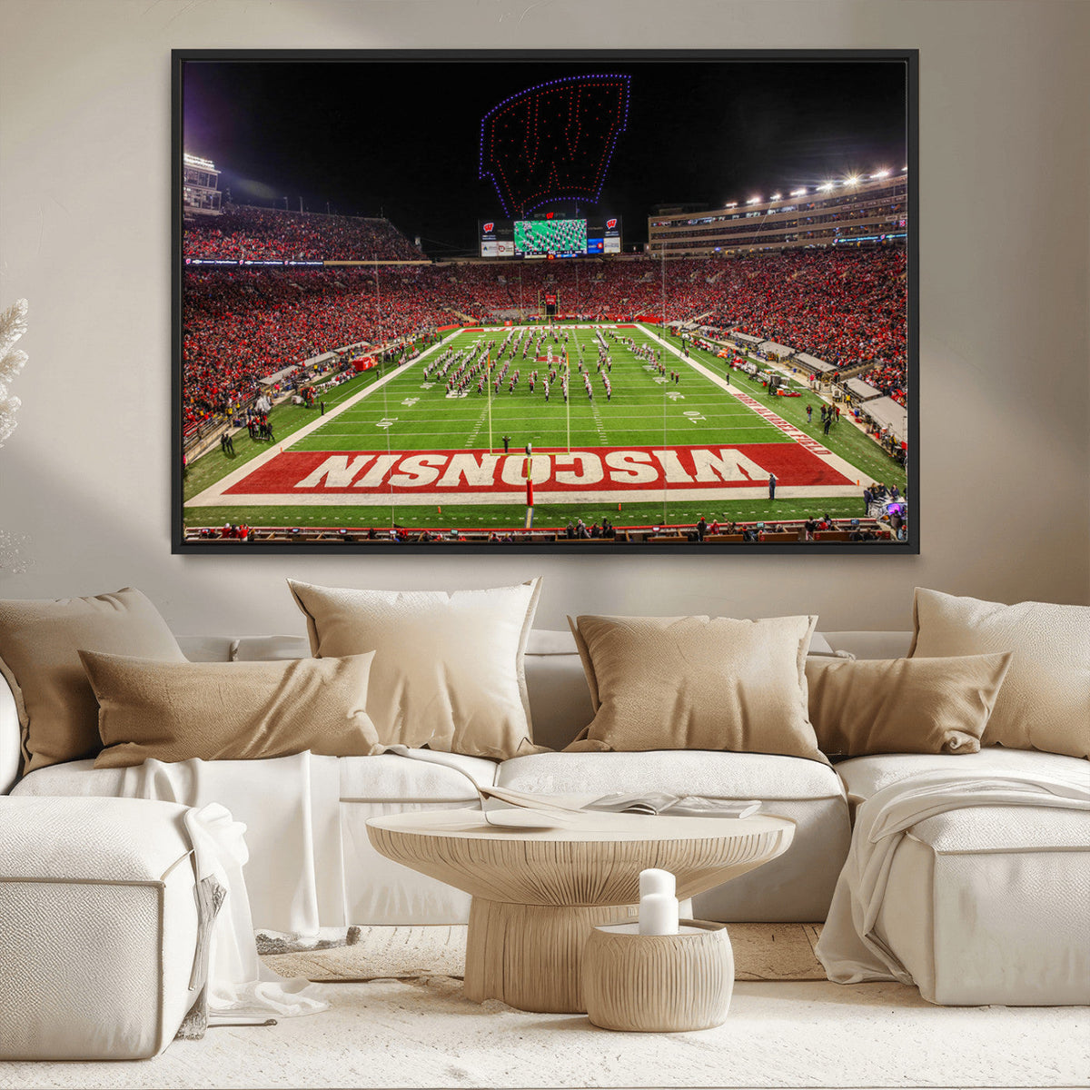 Wisconsin Badgers Football Team Print Canvas- Madison Camp
