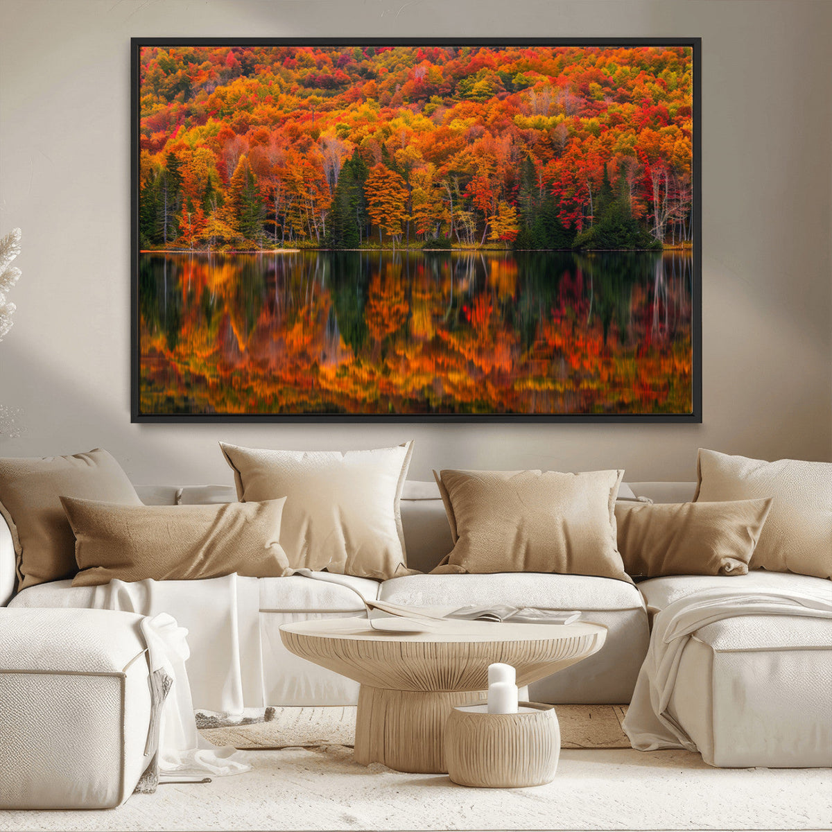 Fall Foliage Wall Art - Autumn Reflection Canvas Print,