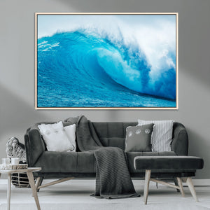 Big Ocean Surfing Wave Wall Art Canvas Print