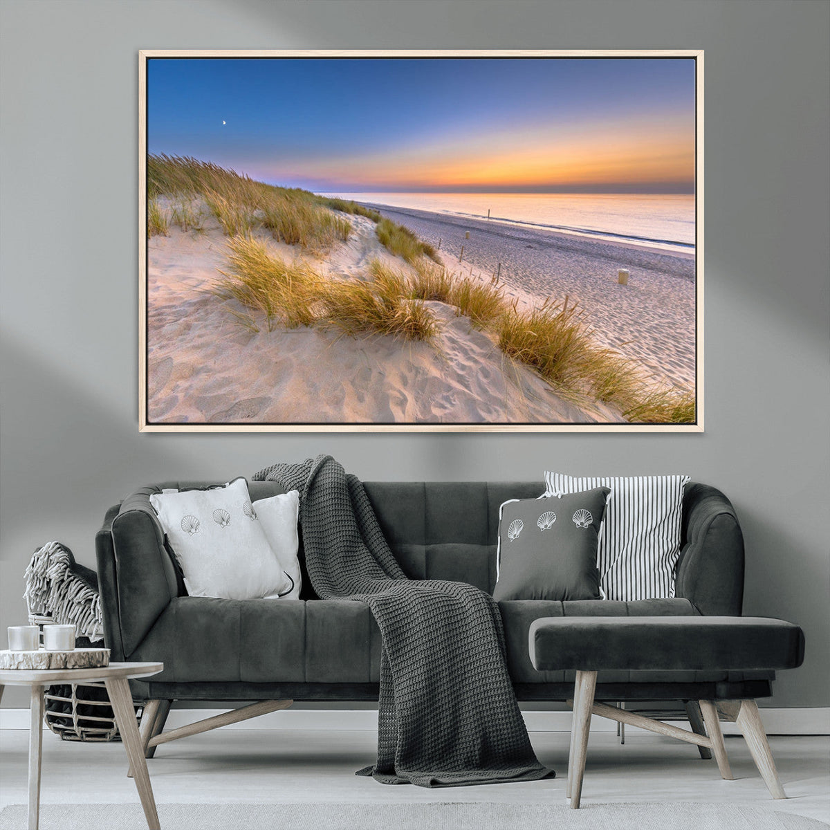 Sunrise On The Beach Wall Art Canvas Print