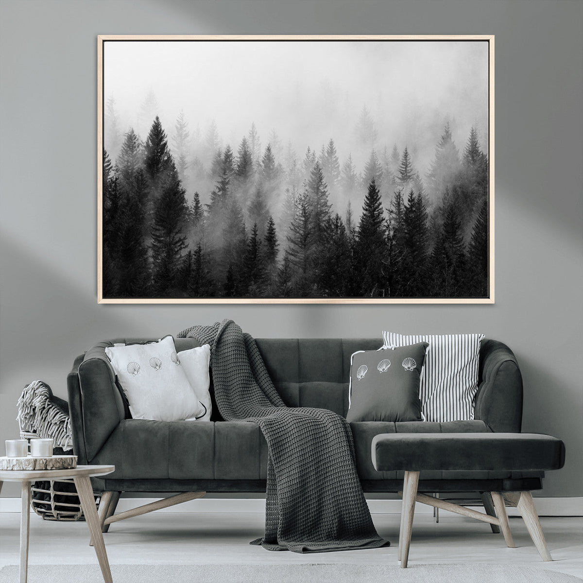 Fogy Forest Canvas Wall Art Print - Mountain Wall Art with