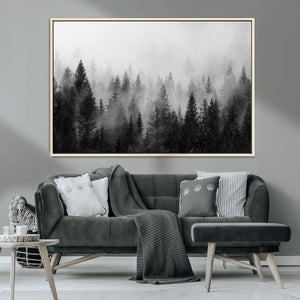 Fogy Forest Canvas Wall Art Print - Mountain Wall Art with